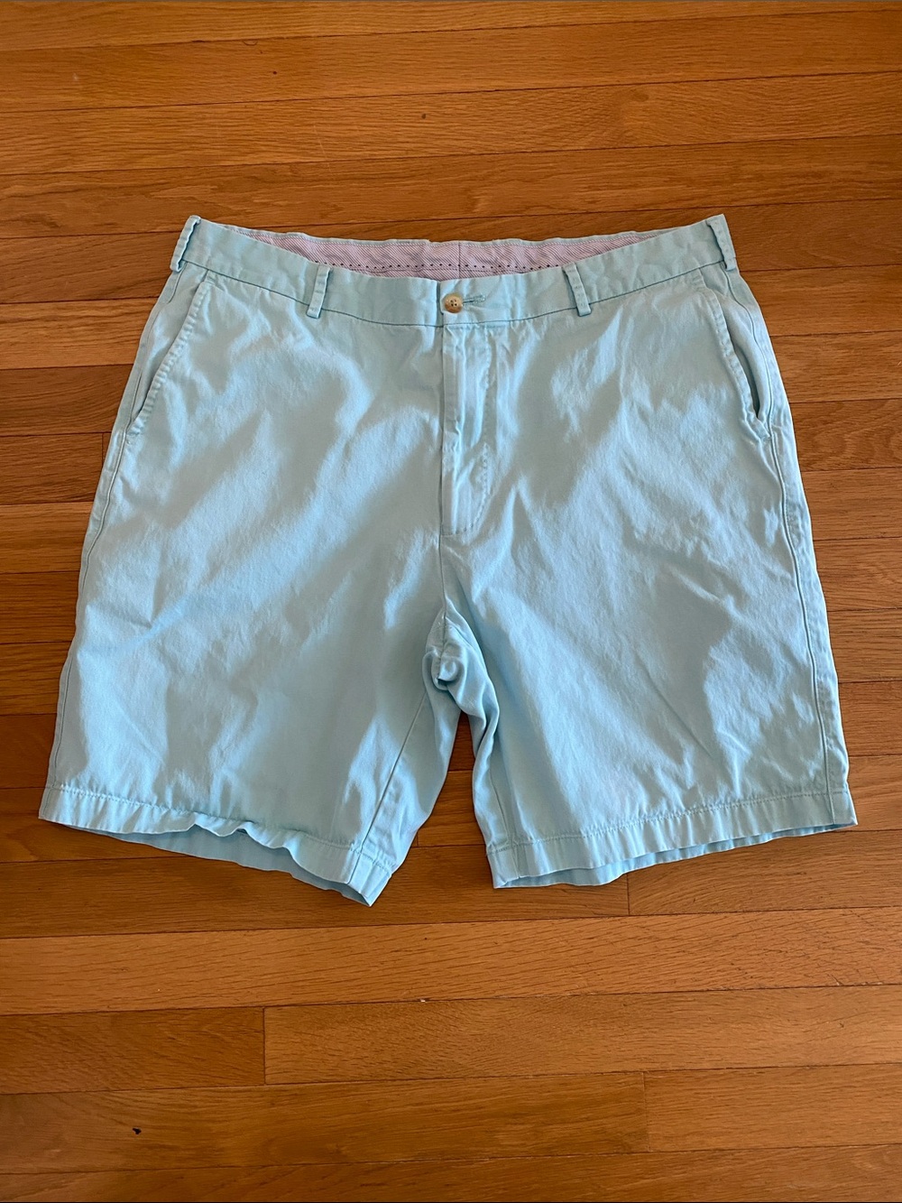 Peter Millar Light Blue Flat-Front Men's Chino Shorts